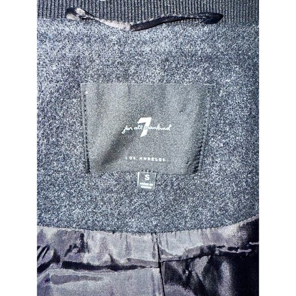 Seven for All Mankind Black and Gray Bomber Jacket Size M - Picture 5 of 9